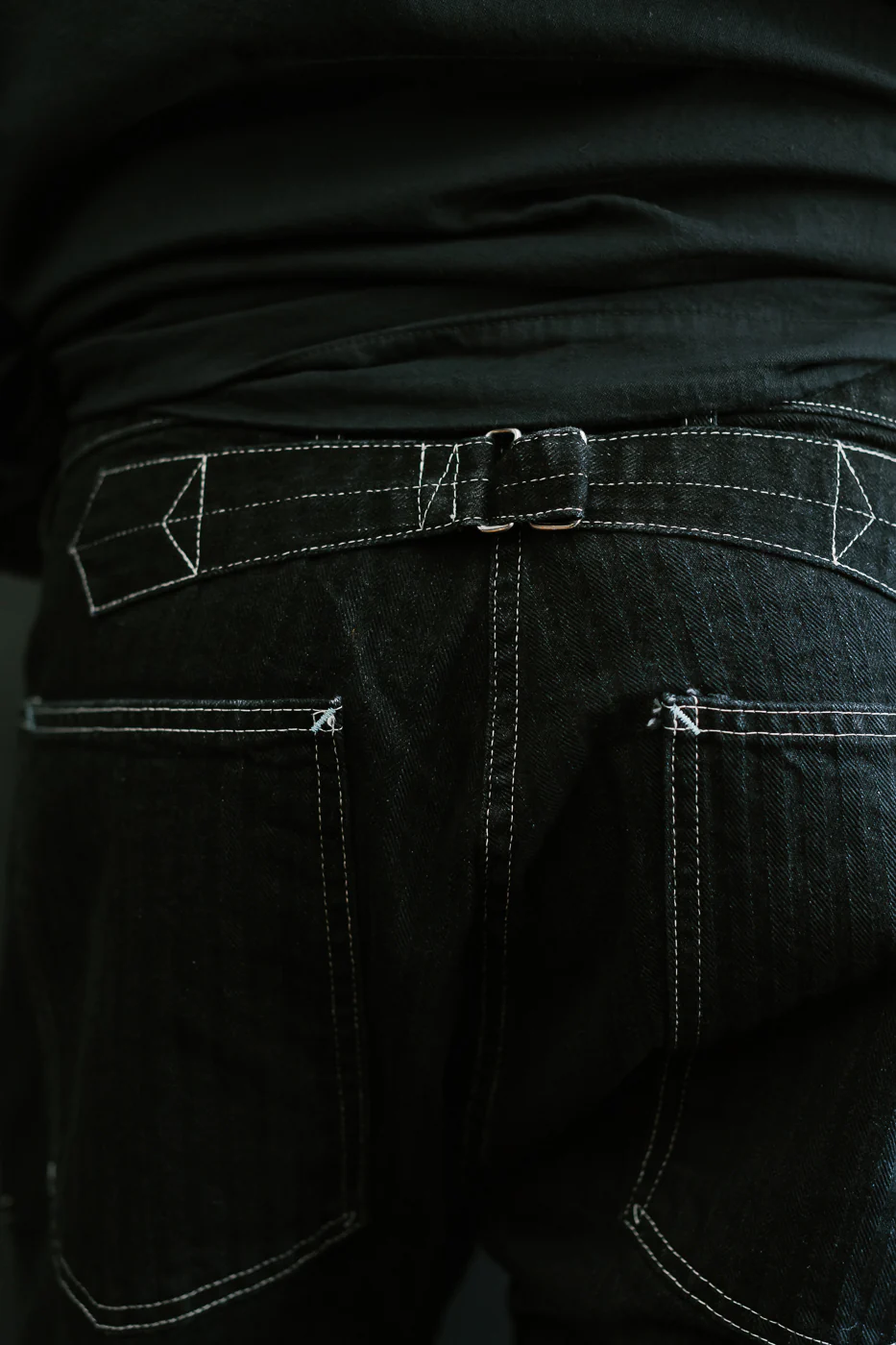 1301-HBB - Army Pants Herringbone Denim - Black - Image 21
