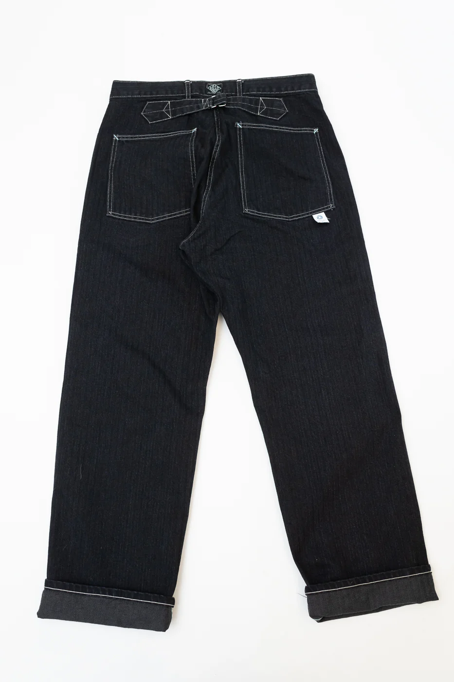 1301-HBB - Army Pants Herringbone Denim - Black - Image 7