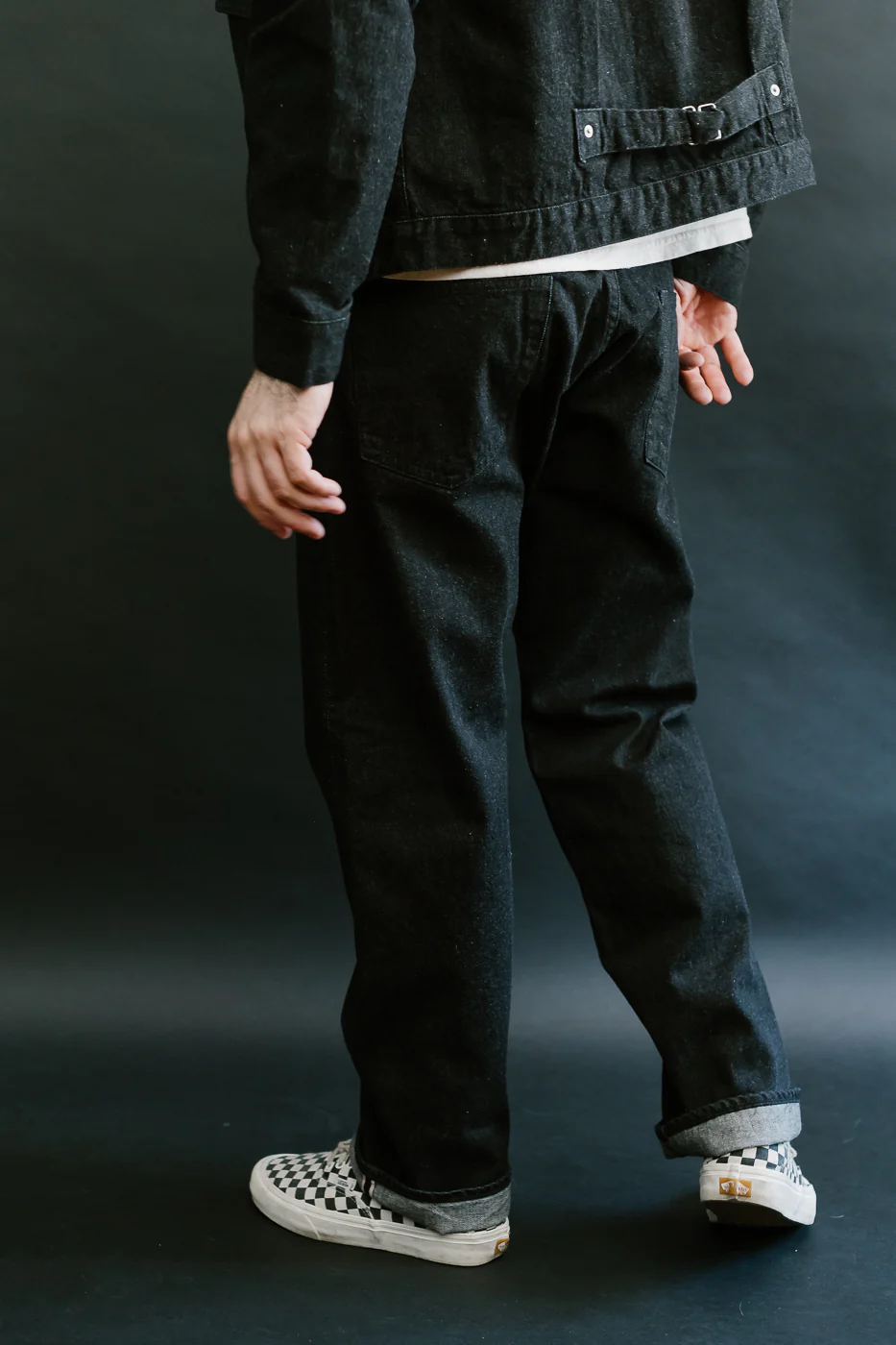 1382-12DB - No. 1 Five Pocket Selvedge Denim - Black - Image 15