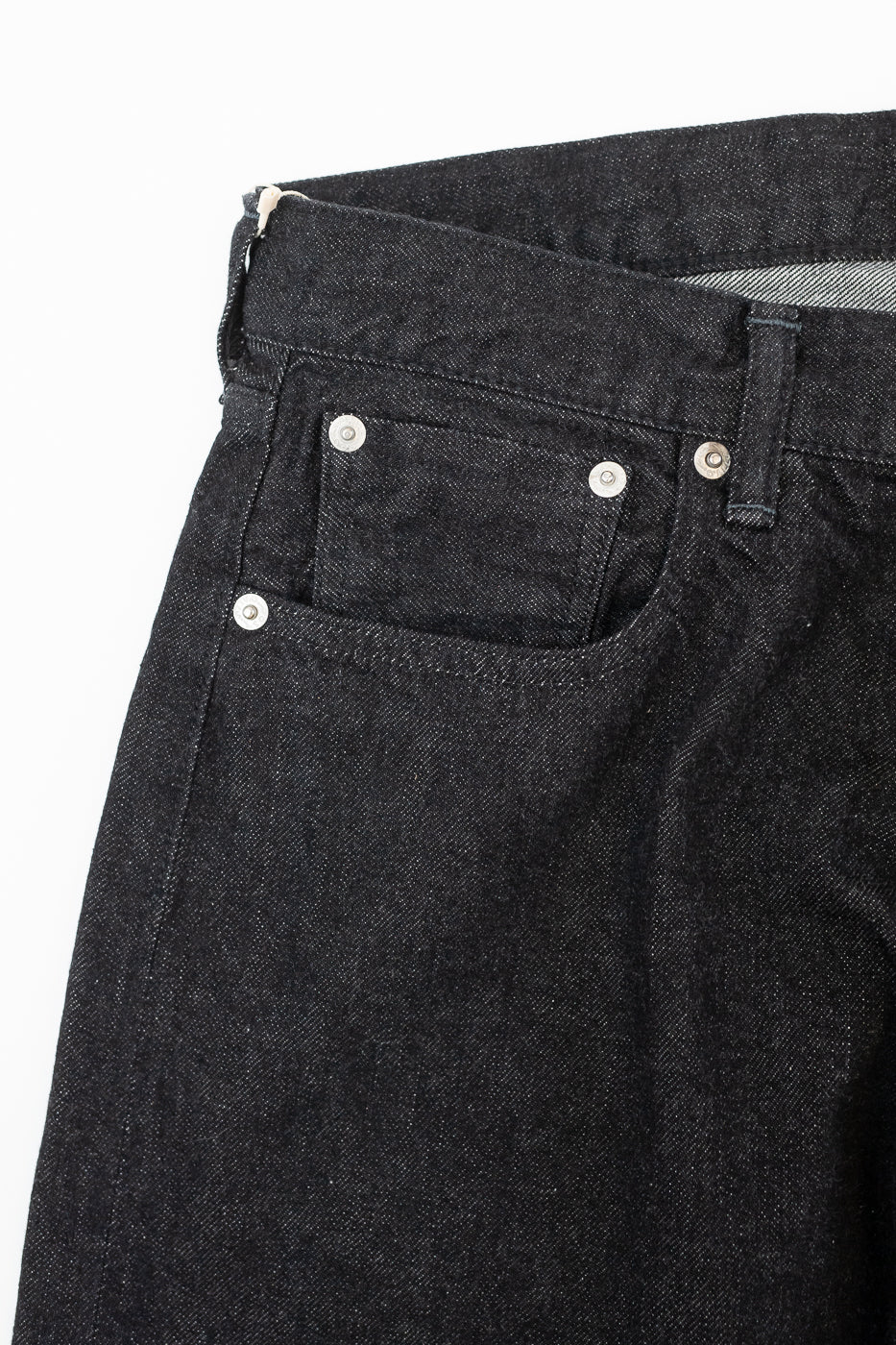 1382-12DB - No. 1 Five Pocket Selvedge Denim - Black - Image 6