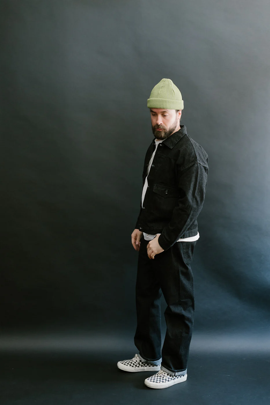 1382-12DB - No. 1 Five Pocket Selvedge Denim - Black - Image 9