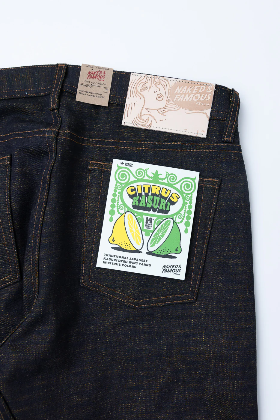 14oz - Citrus Kasuri Selvedge - Weird Guy - Image 2