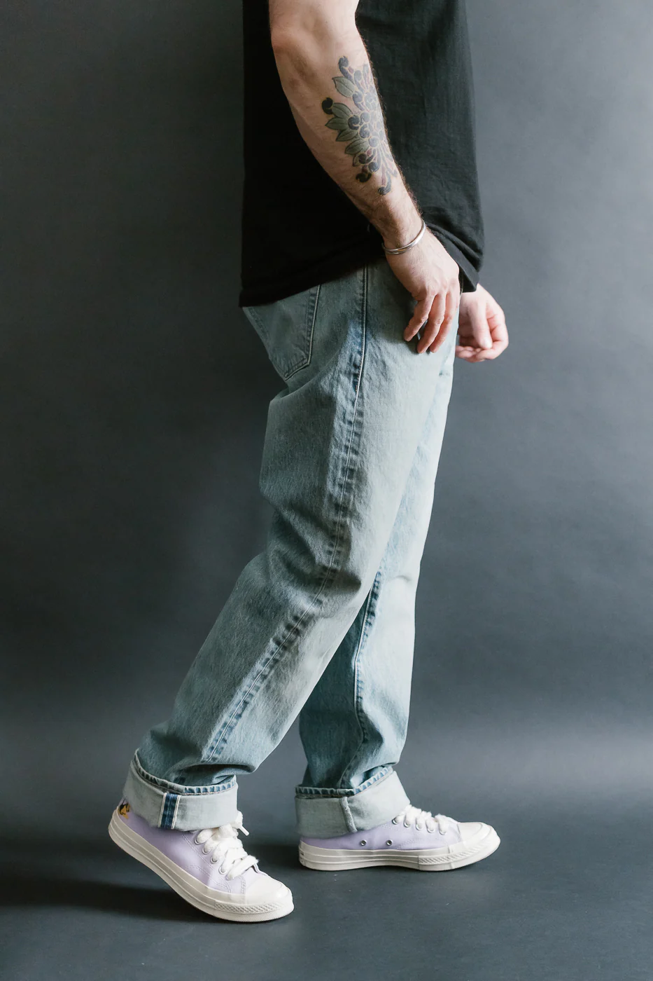 15oz - River Washed Selvedge Strider Pant - Light Indigo - Image 12