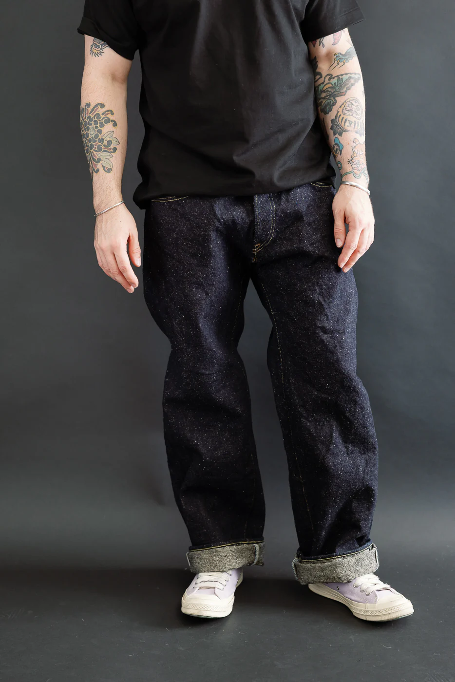 200-ASPHALT - 20oz "Asphalt" Selvedge Denim - Wide Straight - Image 10