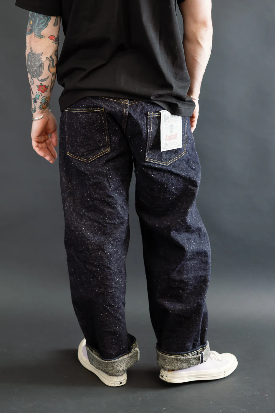 200-ASPHALT - 20oz "Asphalt" Selvedge Denim - Wide Straight - Image 12