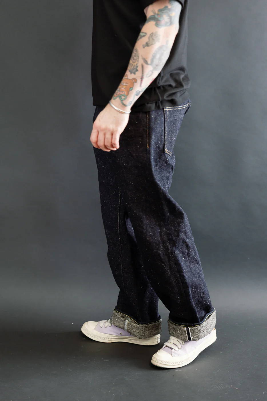 200-ASPHALT - 20oz "Asphalt" Selvedge Denim - Wide Straight - Image 13