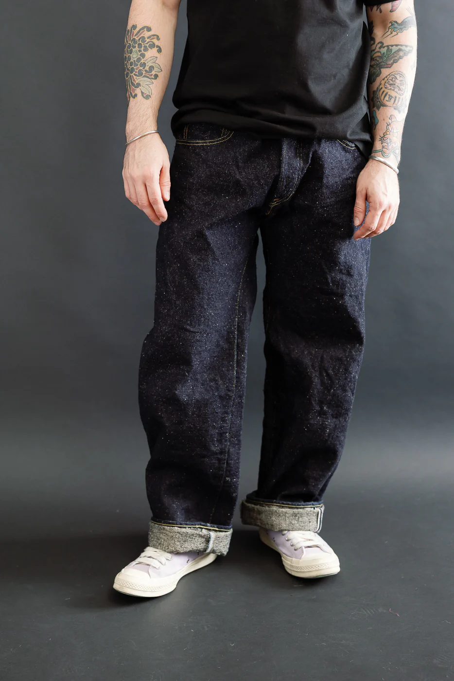 200-ASPHALT - 20oz "Asphalt" Selvedge Denim - Wide Straight - Image 14