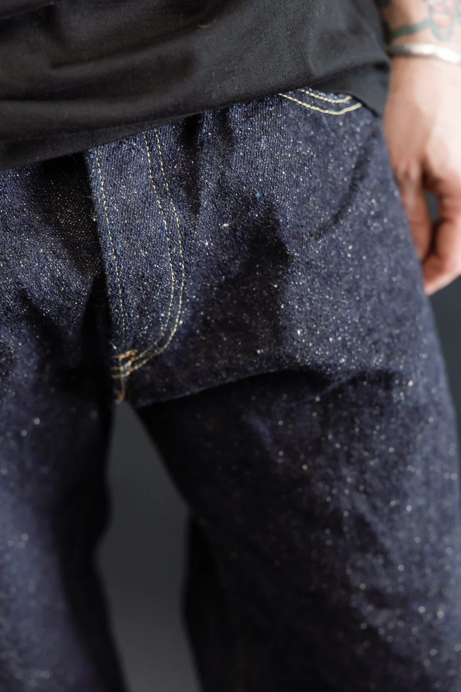 200-ASPHALT - 20oz "Asphalt" Selvedge Denim - Wide Straight - Image 16