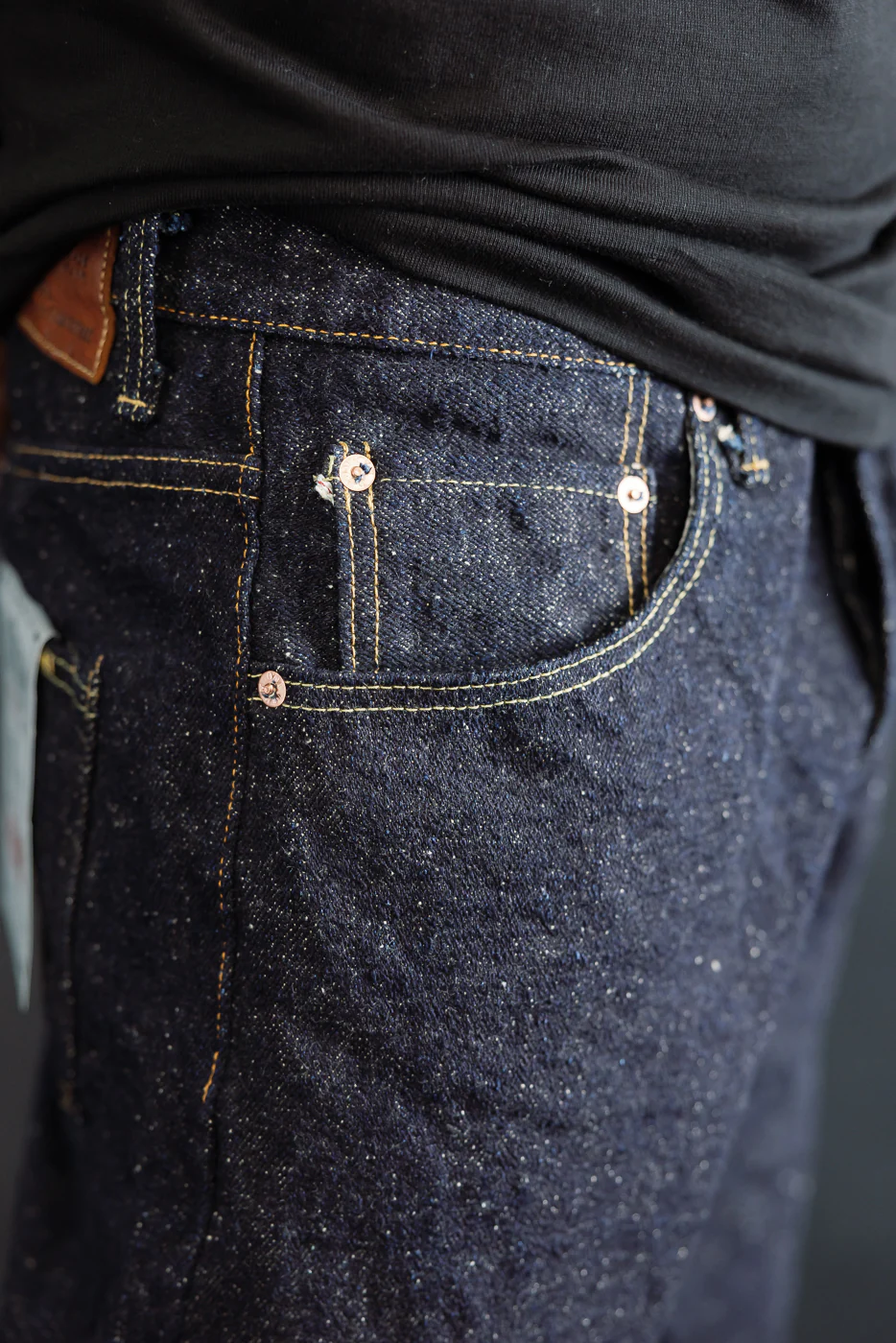 200-ASPHALT - 20oz "Asphalt" Selvedge Denim - Wide Straight - Image 17
