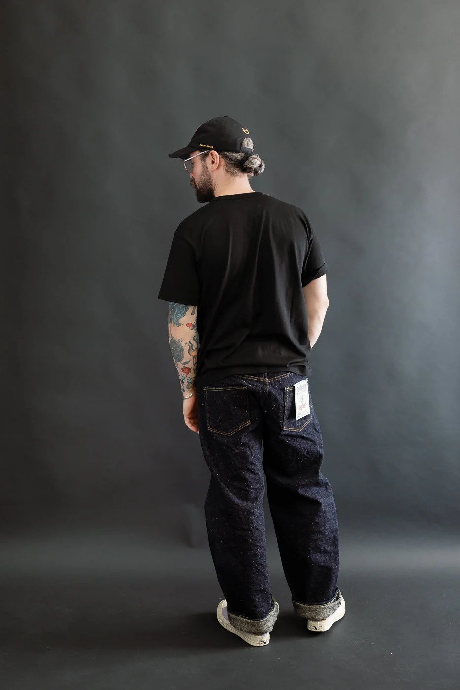 200-ASPHALT - 20oz "Asphalt" Selvedge Denim - Wide Straight - Image 9