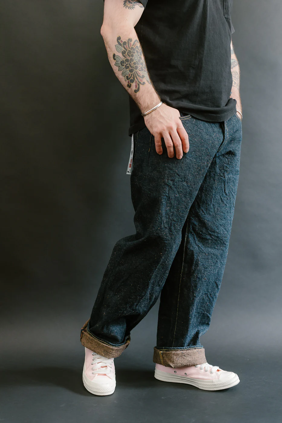 200CCD-MOCA - 15oz "Concrete Denim Mocha" Selvedge Denim - Wide Straight - Image 11