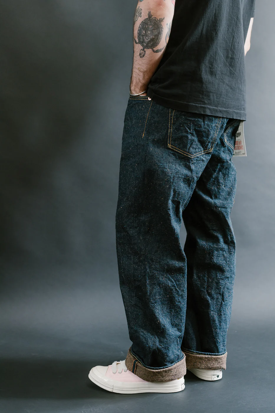 200CCD-MOCA - 15oz "Concrete Denim Mocha" Selvedge Denim - Wide Straight - Image 14