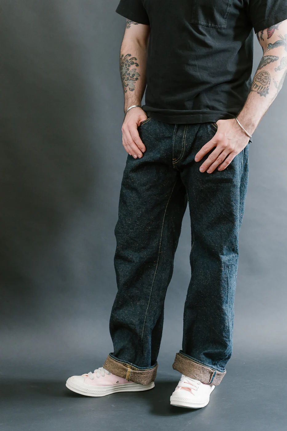 200CCD-MOCA - 15oz "Concrete Denim Mocha" Selvedge Denim - Wide Straight - Image 15