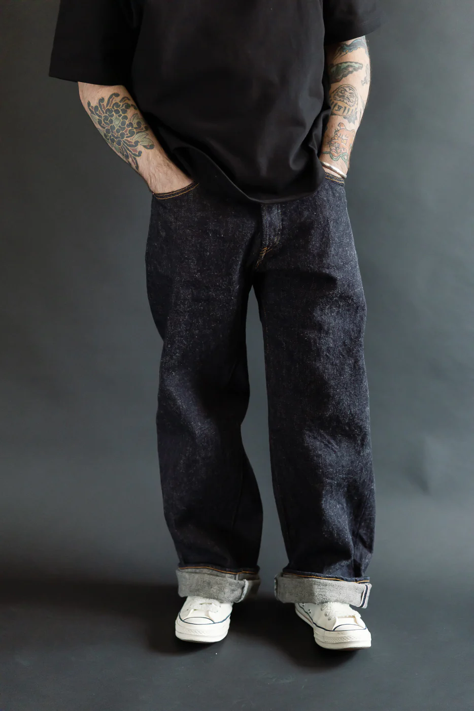 222-DIZR - 20oz "Dark Indigo Secret Denim" Selvedge Jeans - Super Wide Straight - Image 10