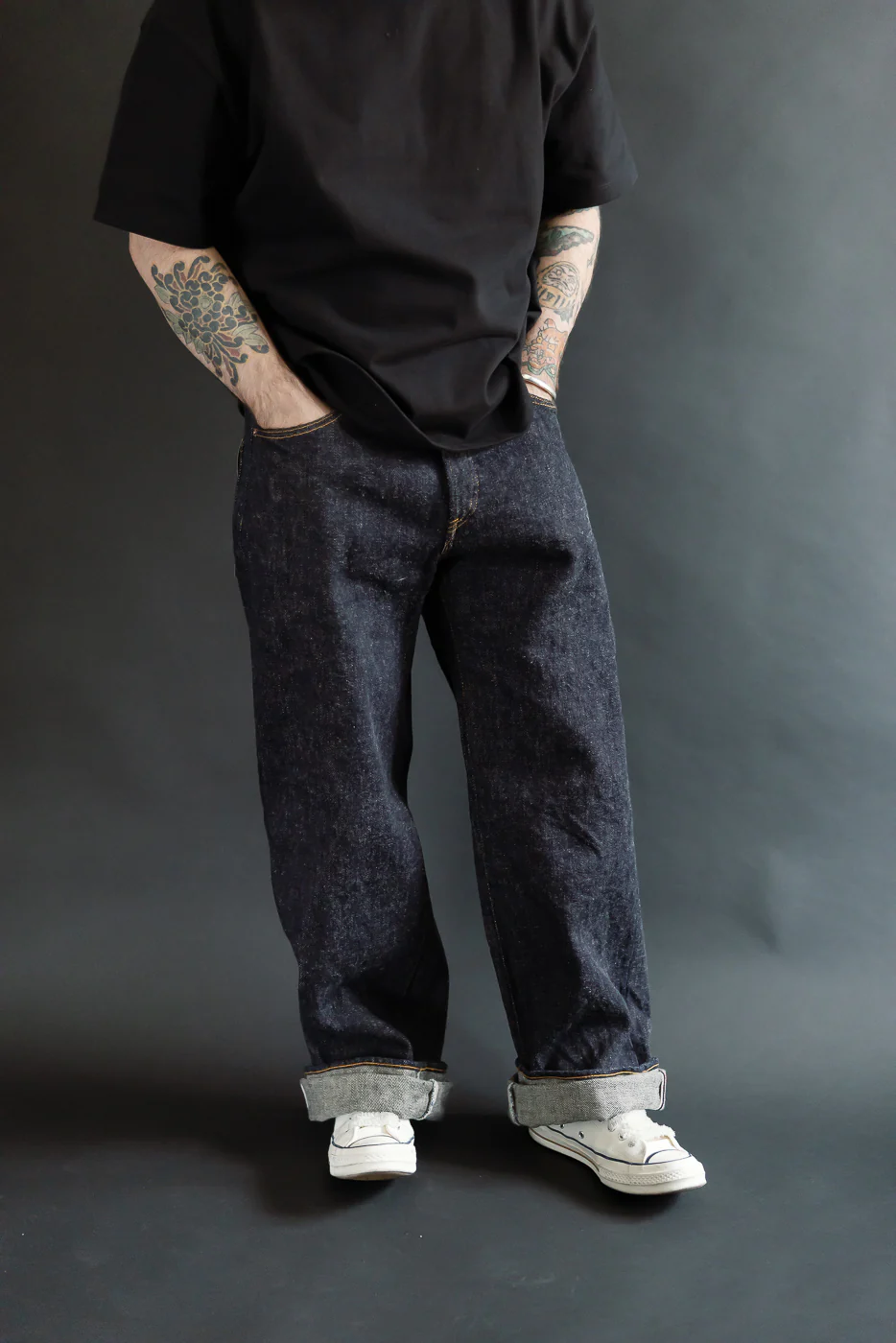 222-DIZR - 20oz "Dark Indigo Secret Denim" Selvedge Jeans - Super Wide Straight - Image 14