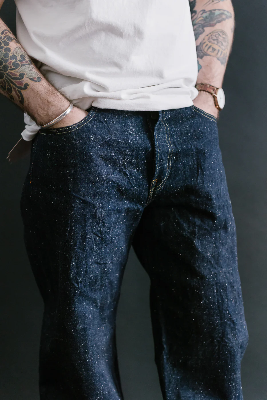 15oz Nep Yarn Cinch Back Indigo Selvedge Jeans - Heritage Fit - Image 18