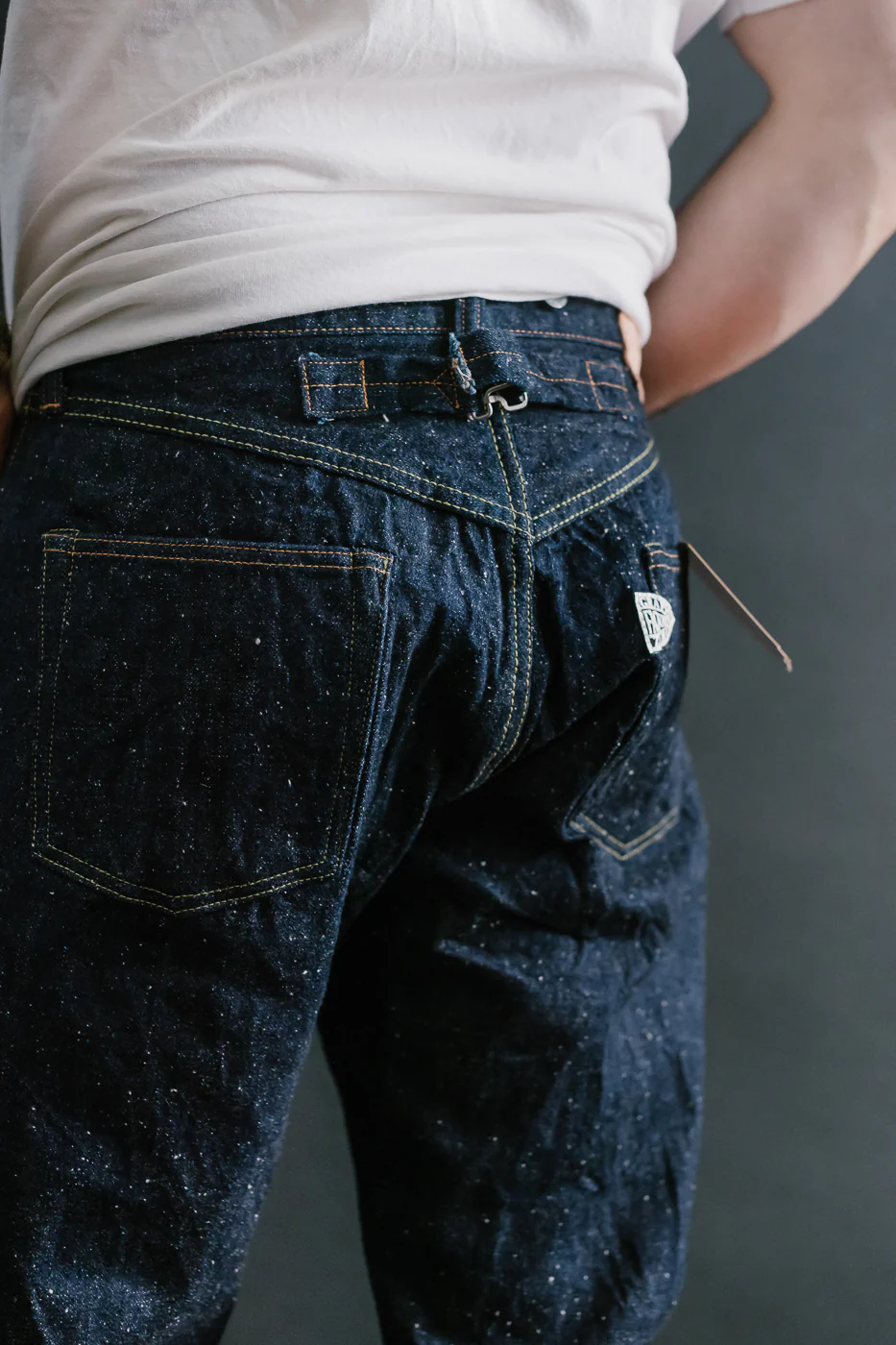 15oz Nep Yarn Cinch Back Indigo Selvedge Jeans - Heritage Fit - Image 21