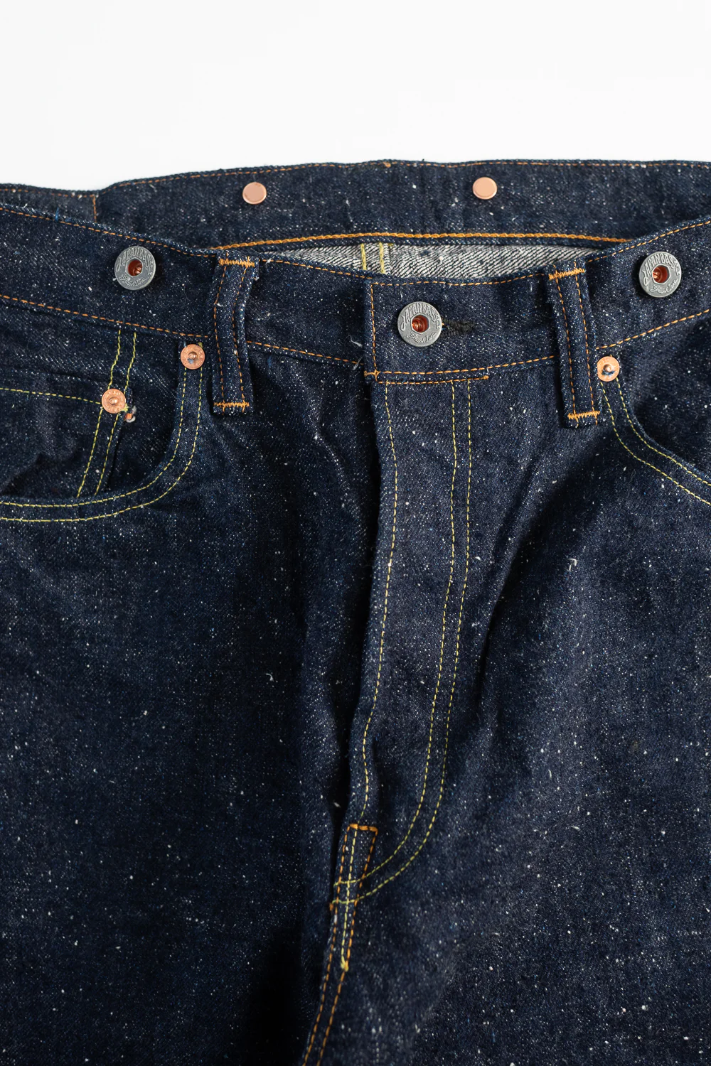 15oz Nep Yarn Cinch Back Indigo Selvedge Jeans - Heritage Fit - Image 3