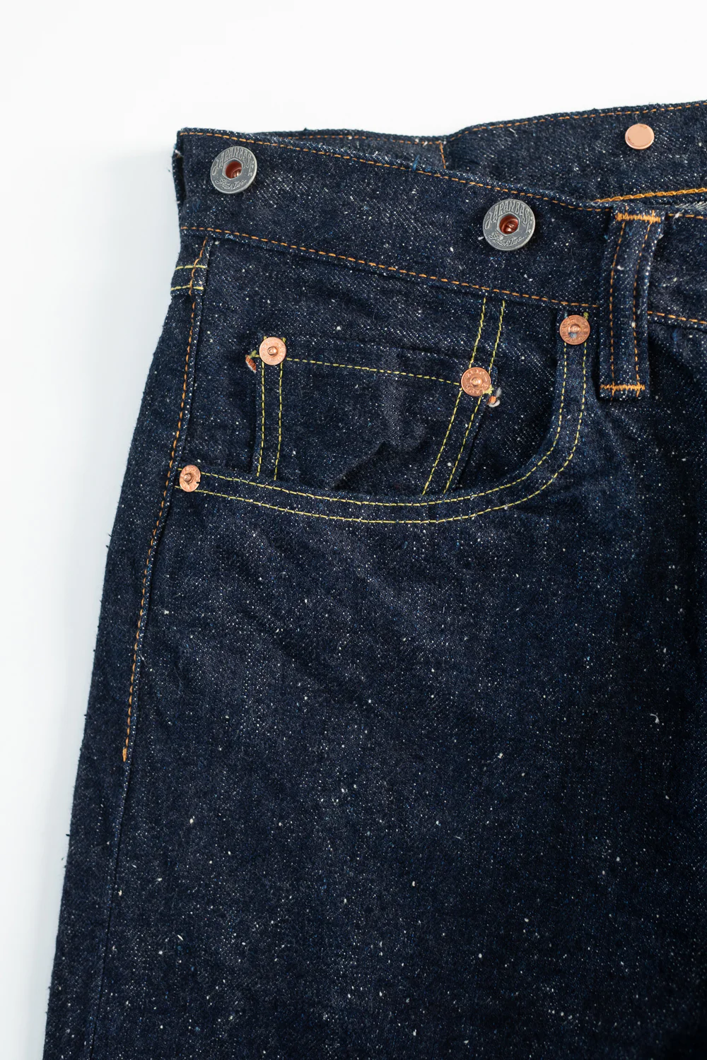 15oz Nep Yarn Cinch Back Indigo Selvedge Jeans - Heritage Fit - Image 4