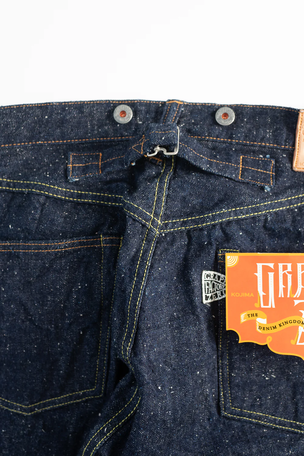 15oz Nep Yarn Cinch Back Indigo Selvedge Jeans - Heritage Fit - Image 7