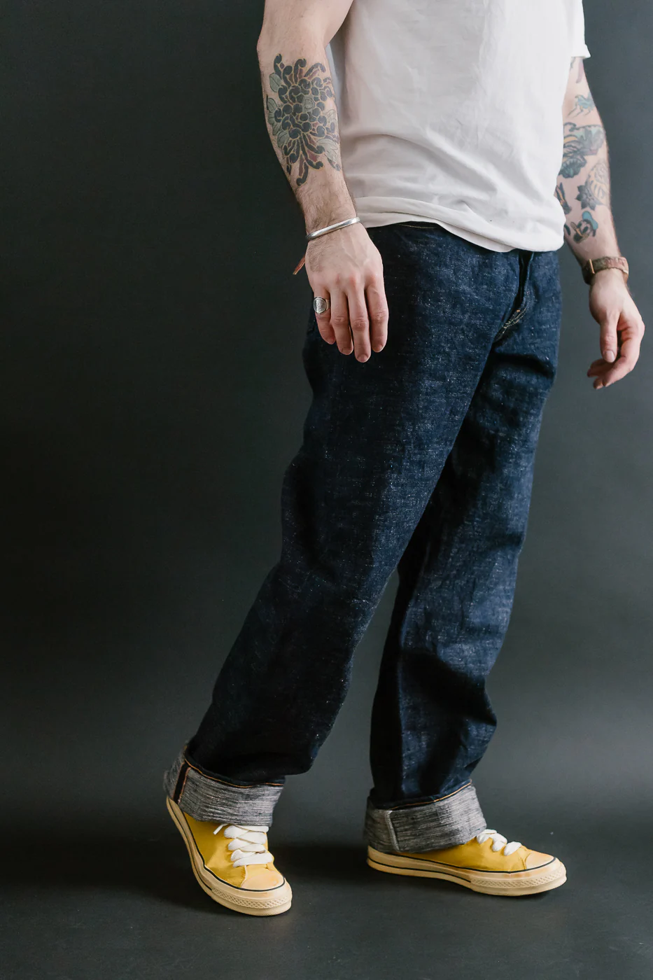 15oz Slub Yarn Indigo Cinch Back Selvedge Jeans - Heritage Fit - Image 12