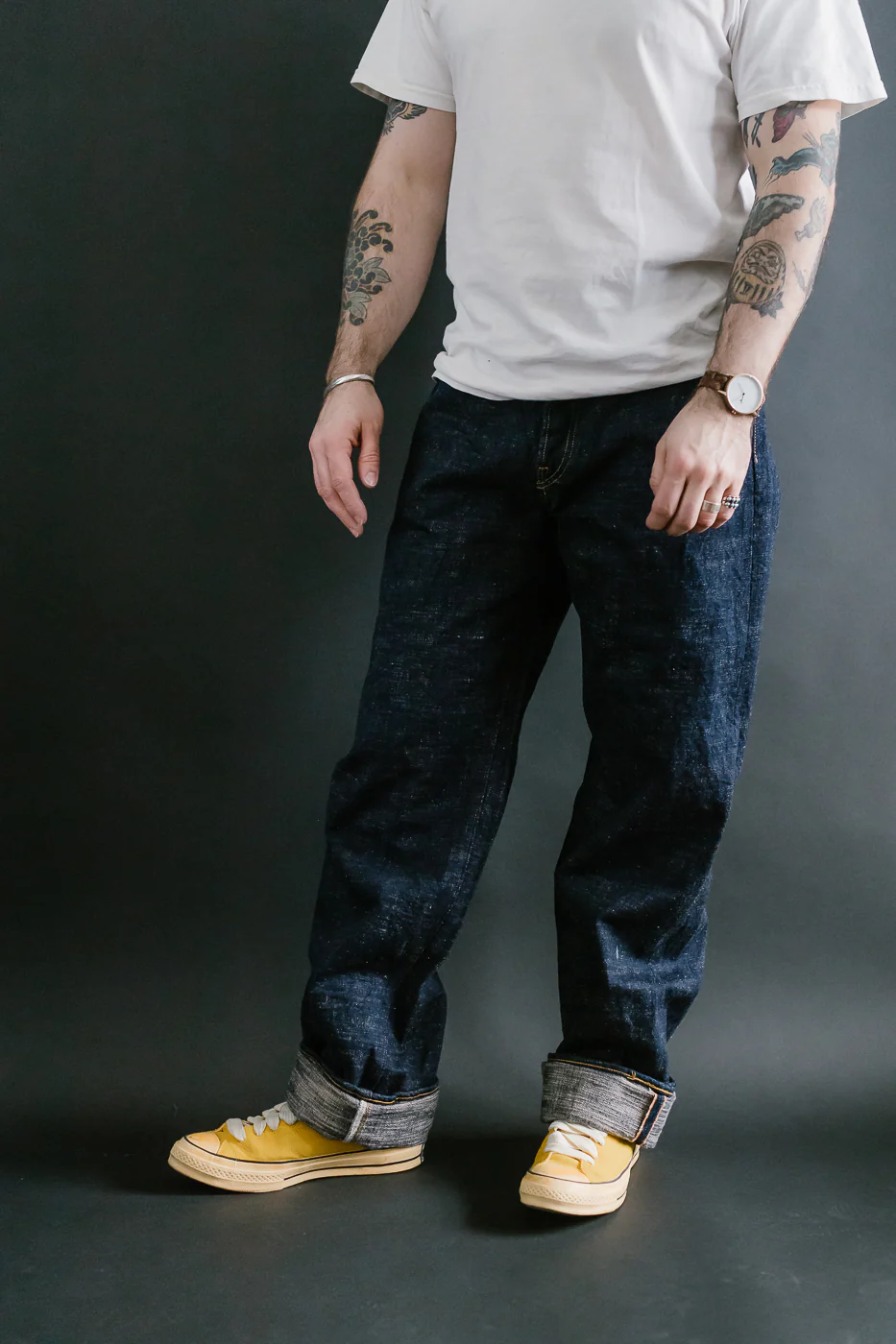15oz Slub Yarn Indigo Cinch Back Selvedge Jeans - Heritage Fit - Image 16