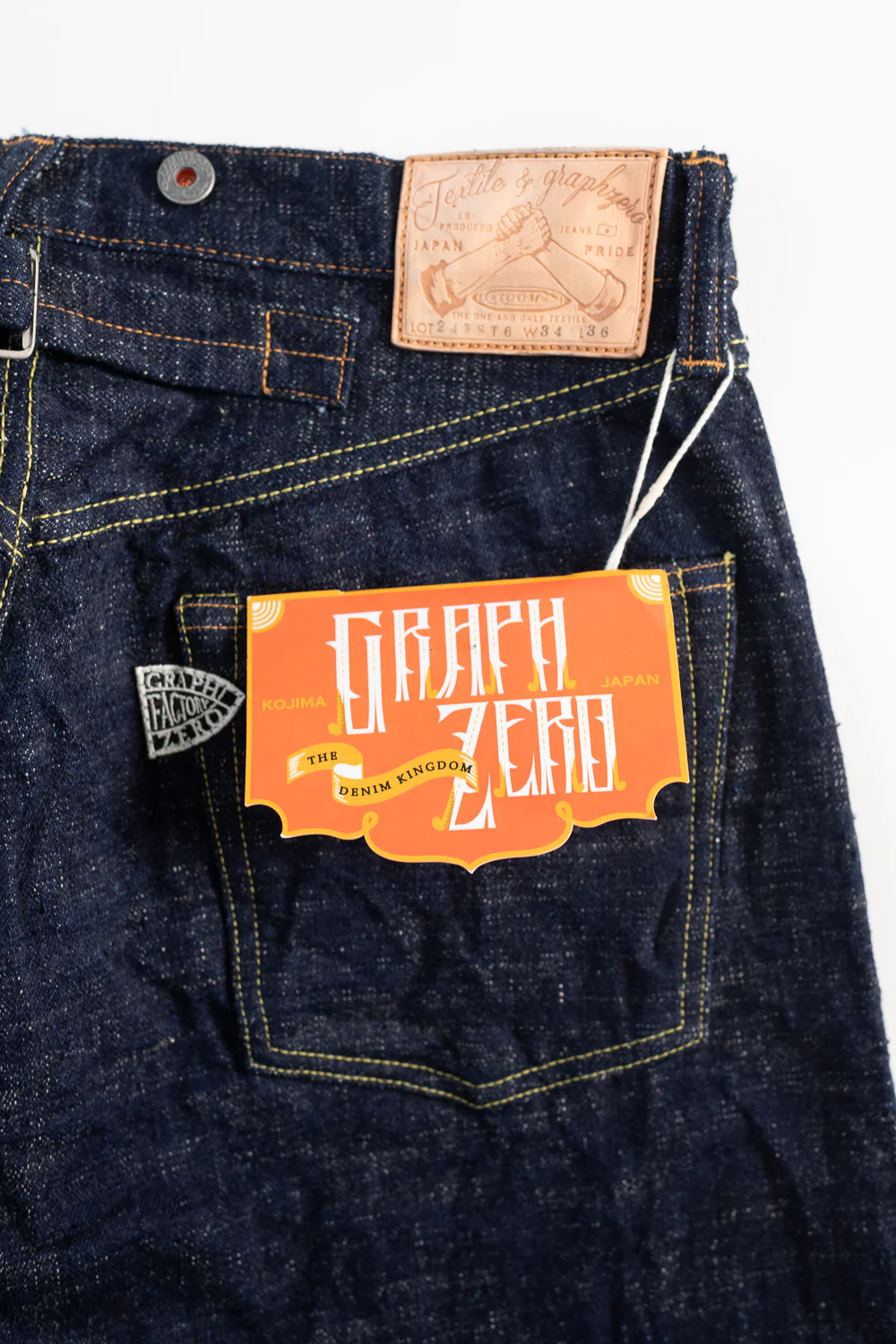 15oz Slub Yarn Indigo Cinch Back Selvedge Jeans - Heritage Fit - Image 6