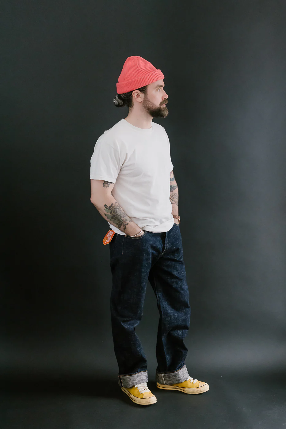 15oz Slub Yarn Indigo Cinch Back Selvedge Jeans - Heritage Fit - Image 9