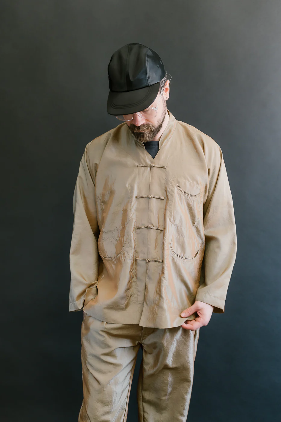 3117-MTK - Post Chinois De Luxe Metallic Taffeta - Khaki - Image 10