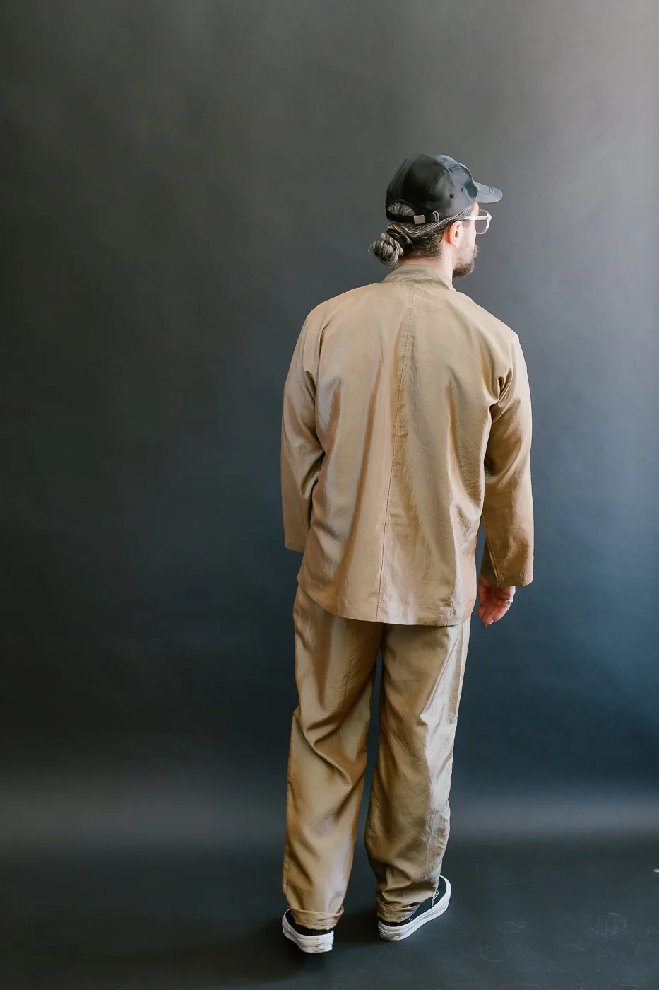 3117-MTK - Post Chinois De Luxe Metallic Taffeta - Khaki - Image 9