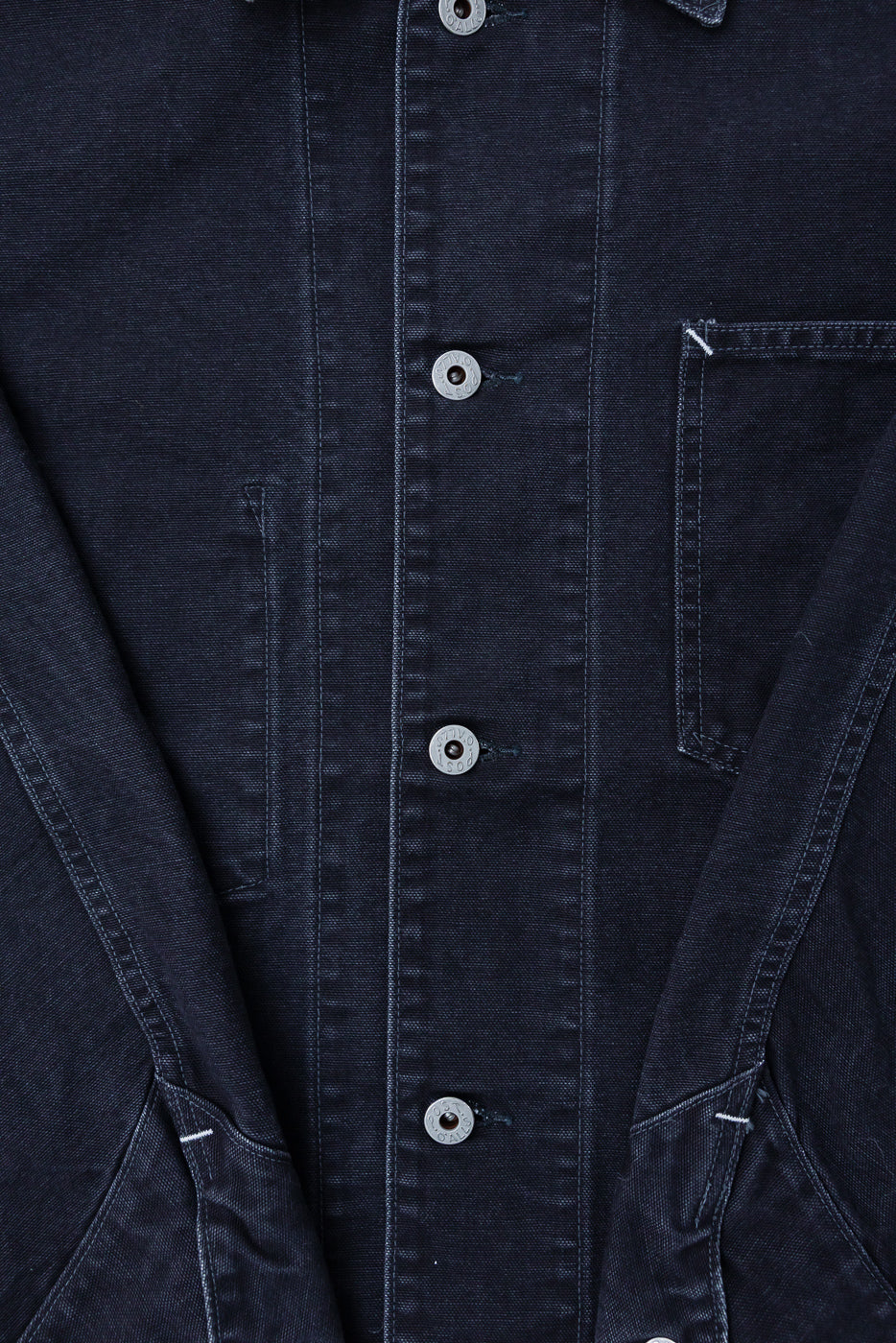 3133-PCB - Post 46 Coverall Pigment Dyed Canvas - Washed Black - Image 3