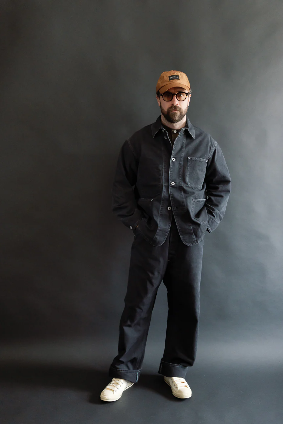 3133-PCB - Post 46 Coverall Pigment Dyed Canvas - Washed Black - Image 6