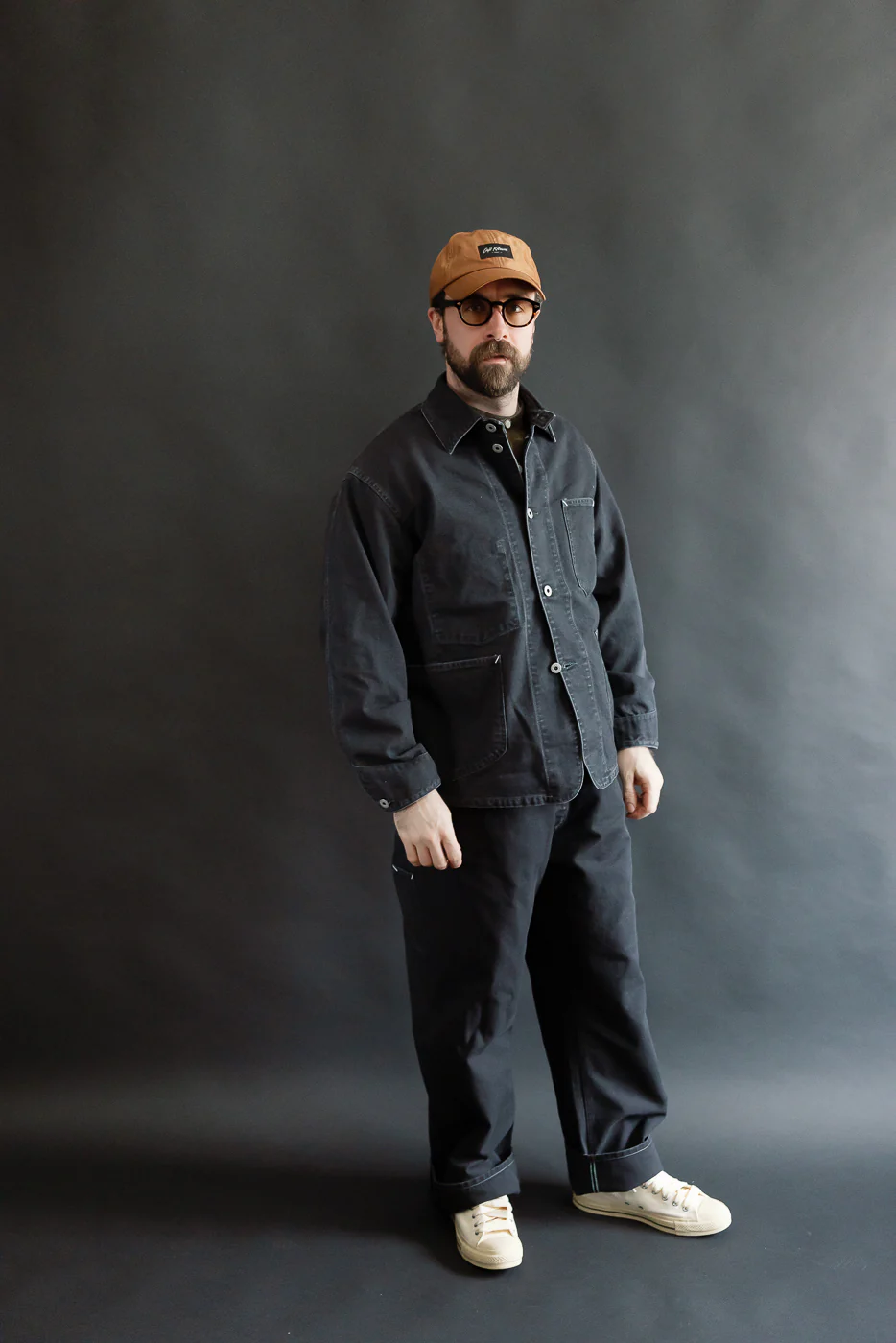 3133-PCB - Post 46 Coverall Pigment Dyed Canvas - Washed Black - Image 7