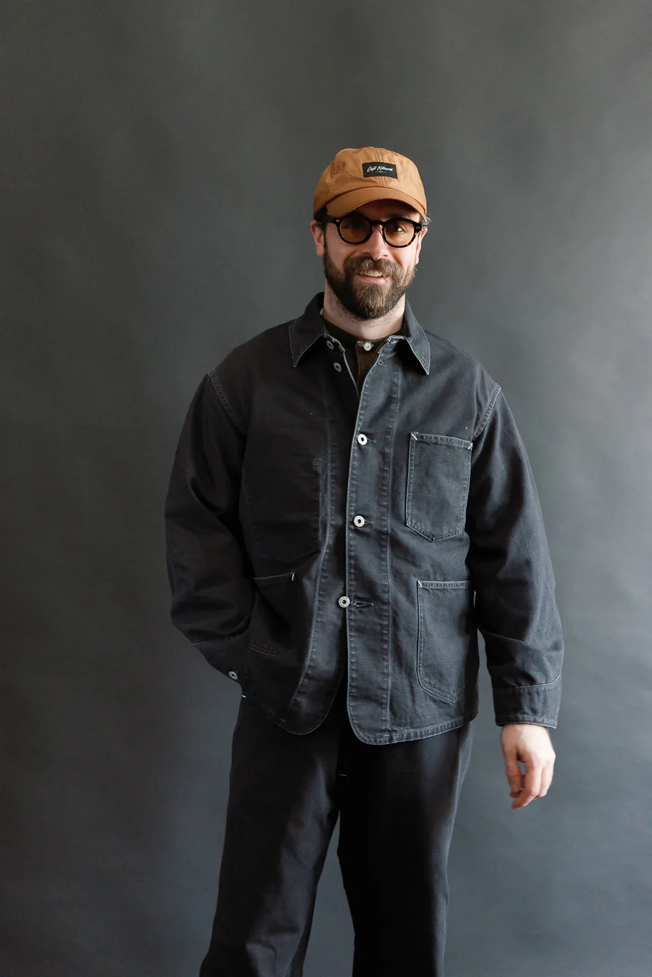 3133-PCB - Post 46 Coverall Pigment Dyed Canvas - Washed Black - Image 9