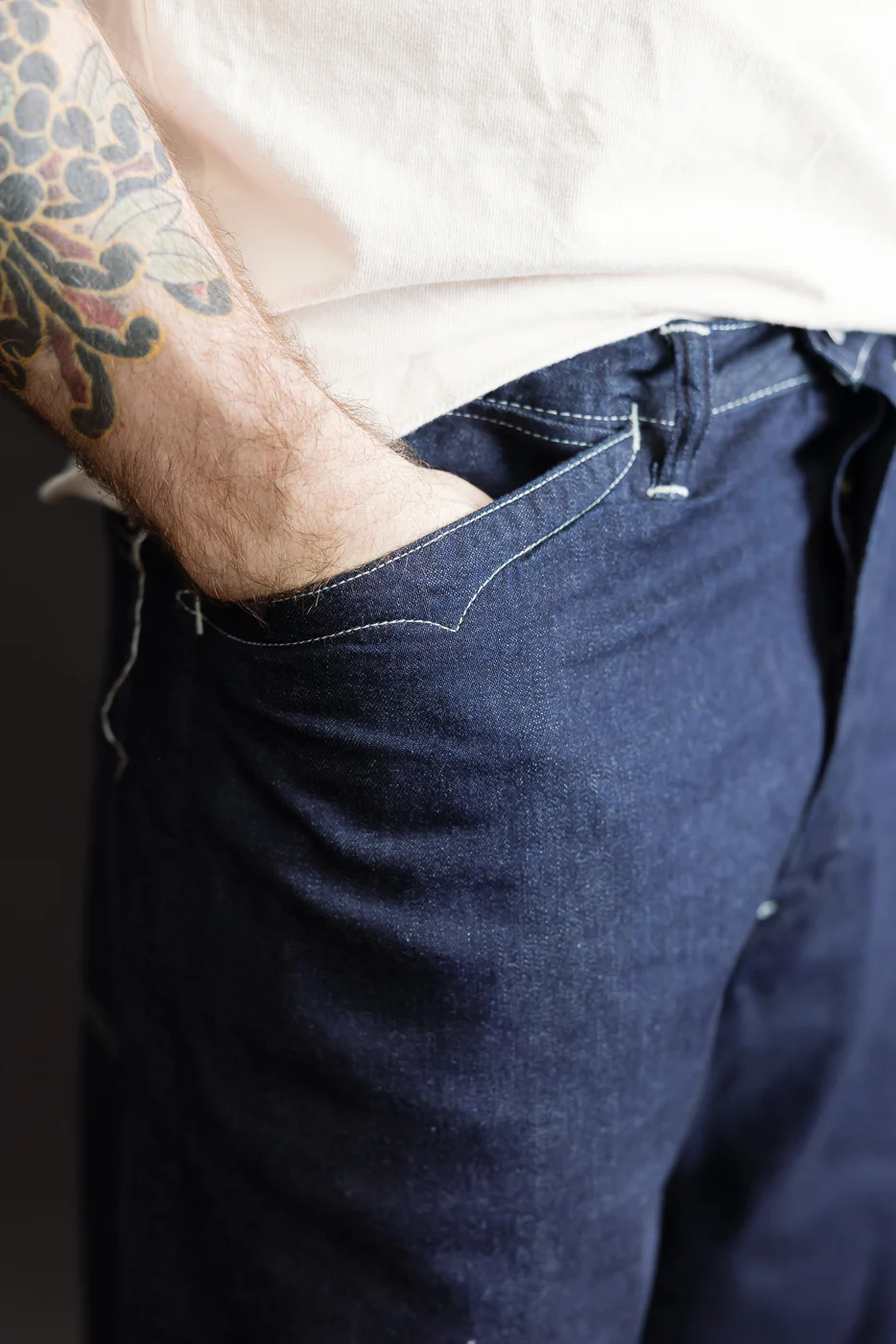 3327-8DI - Sweetbear Band Top 8oz Denim - Dark Indigo - Image 20