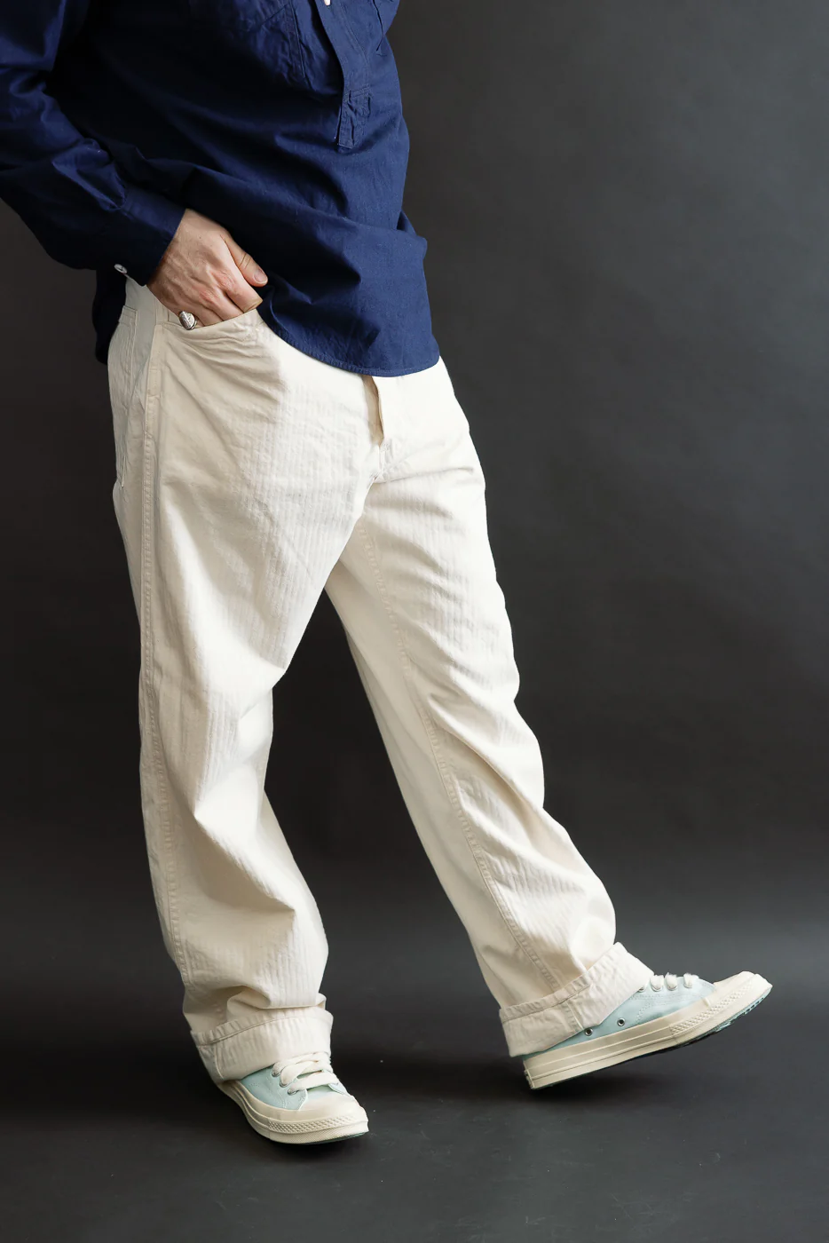 3327-MH4 - Sweetbear Band Top Mini HBT - Natural - Image 15