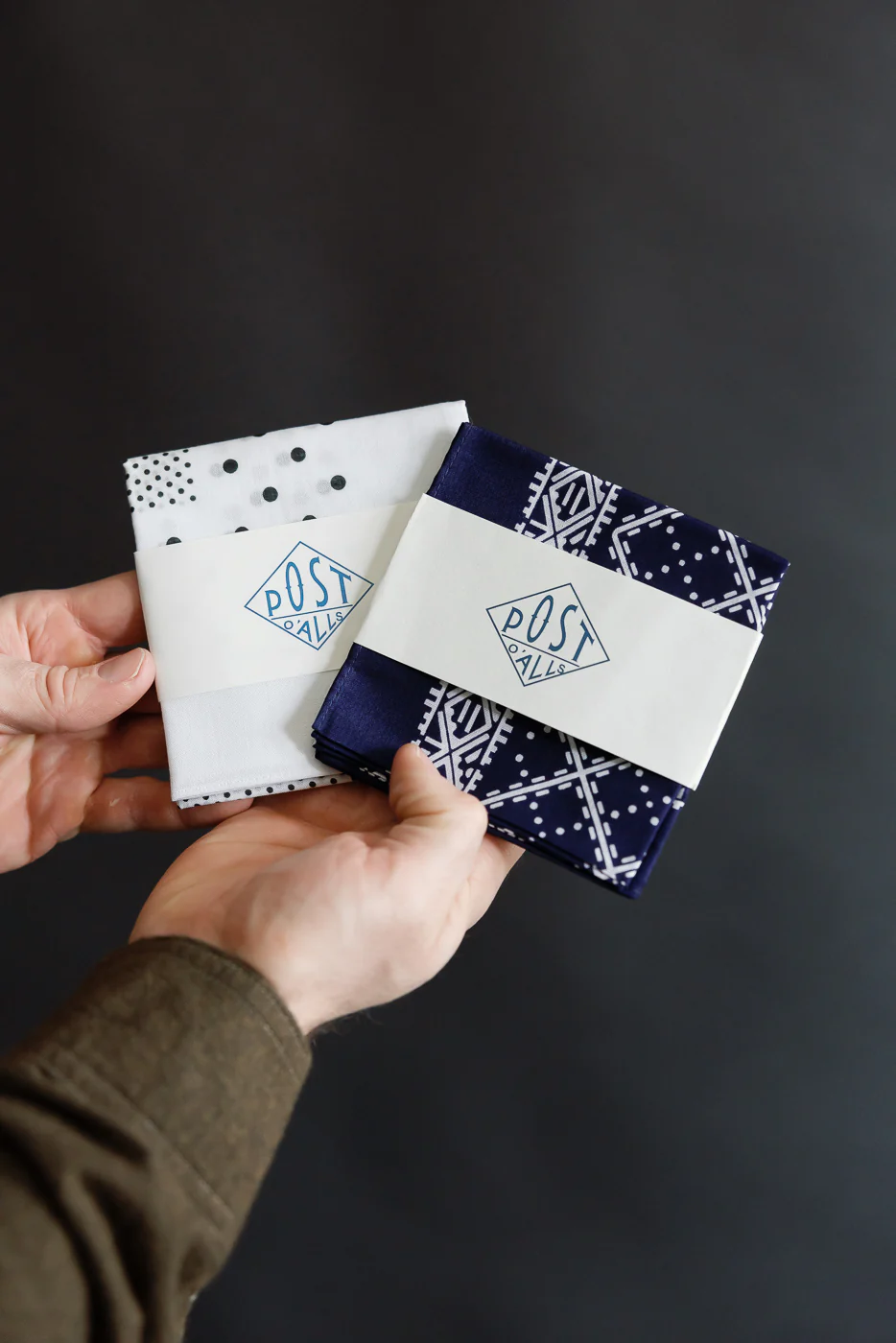 4007-N - Bandana Hankie Stitch Design - Navy - Image 2