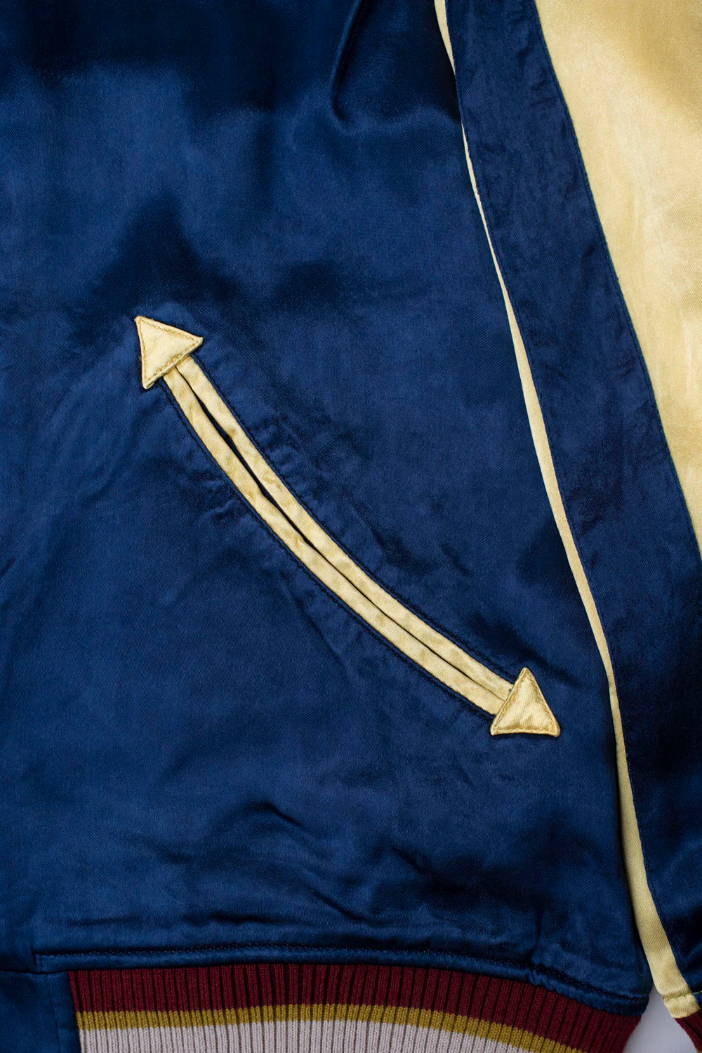 4581 - "Vehicle of God" Reversible Satin Sukajan Souvenir Jacket - Navy x Plum - Image 14