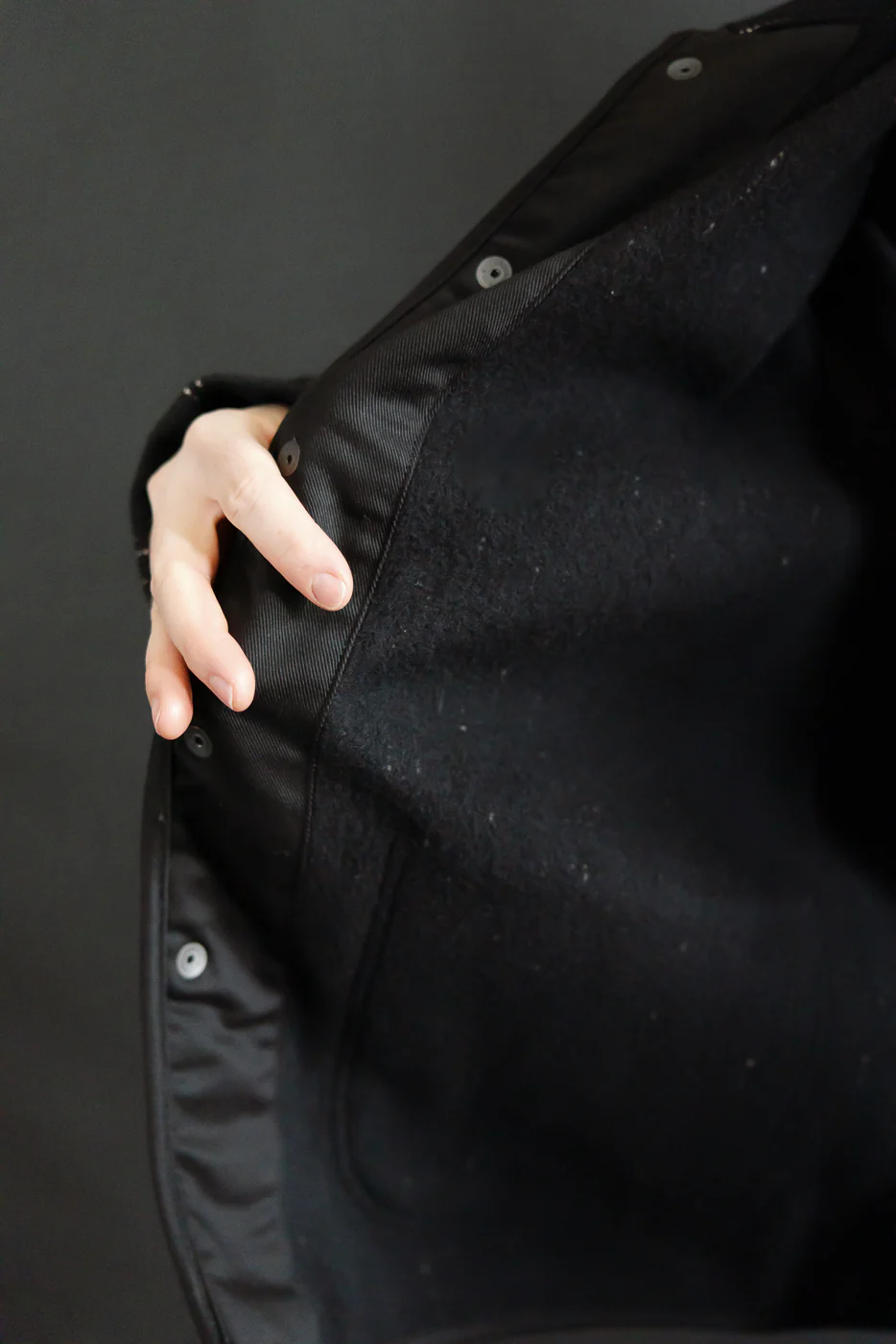 4616 - "Kasuri" Dyed Beach Cloth Coverall - Black - Image 19