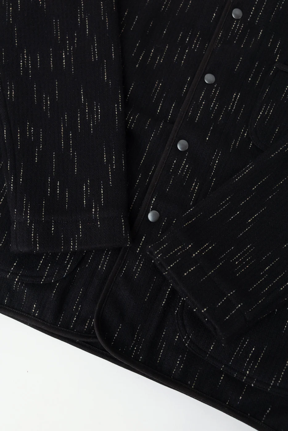 4616 - "Kasuri" Dyed Beach Cloth Coverall - Black - Image 4