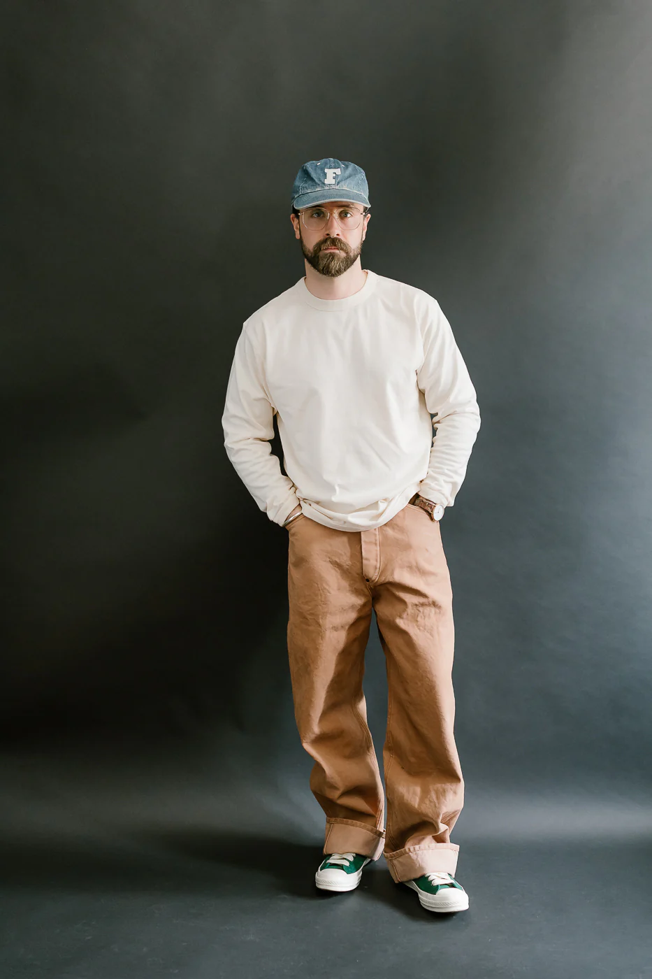 5222L - Flat Seam Heavyweight LS T-Shirt - Ecru - Image 5