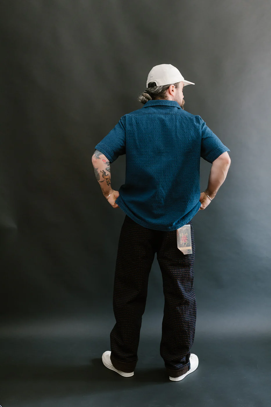 5724U - Dobby Short Sleeve Shirt - Distressed Indigo - Image 5