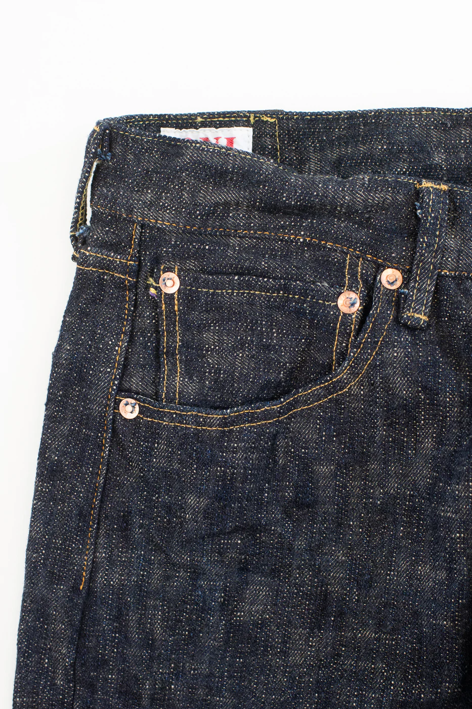 595-KA - 17oz "Kasuri" Slub Selvedge Denim - Retro Loose Straight - Image 4