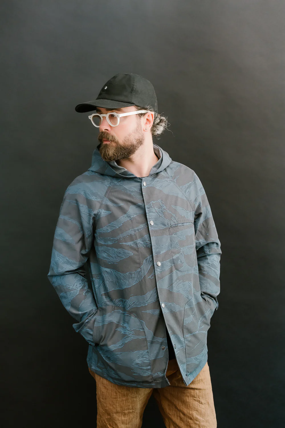 5oz Hooded Supply Jacket - Blue Tiger Camo - Image 11