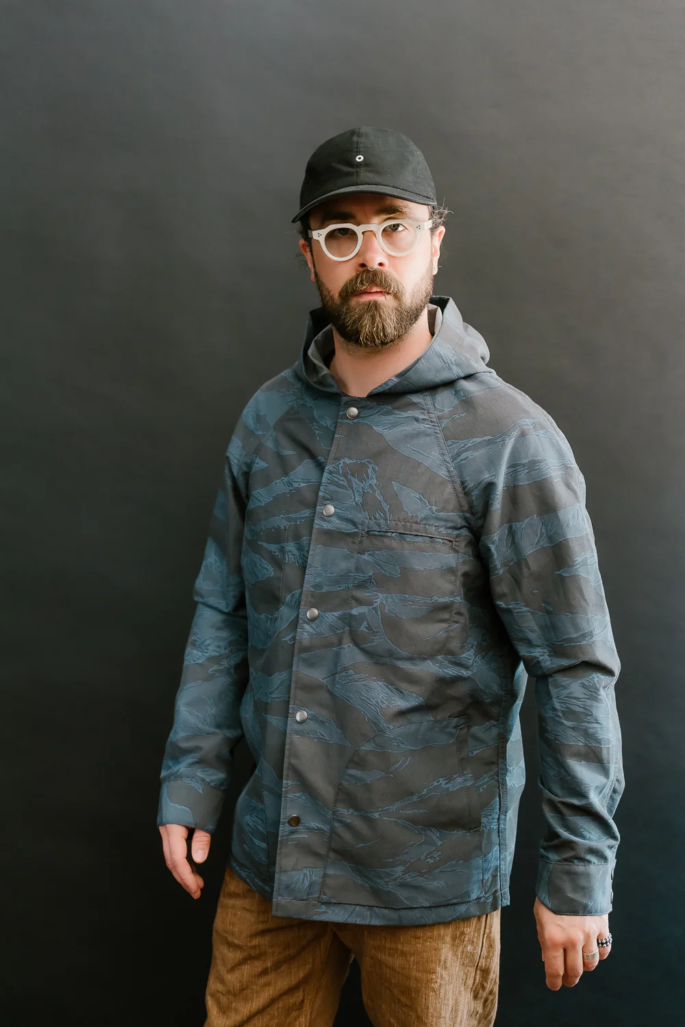 5oz Hooded Supply Jacket - Blue Tiger Camo - Image 16