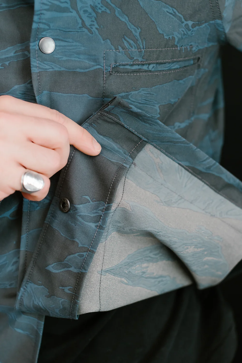 5oz Hooded Supply Jacket - Blue Tiger Camo - Image 19
