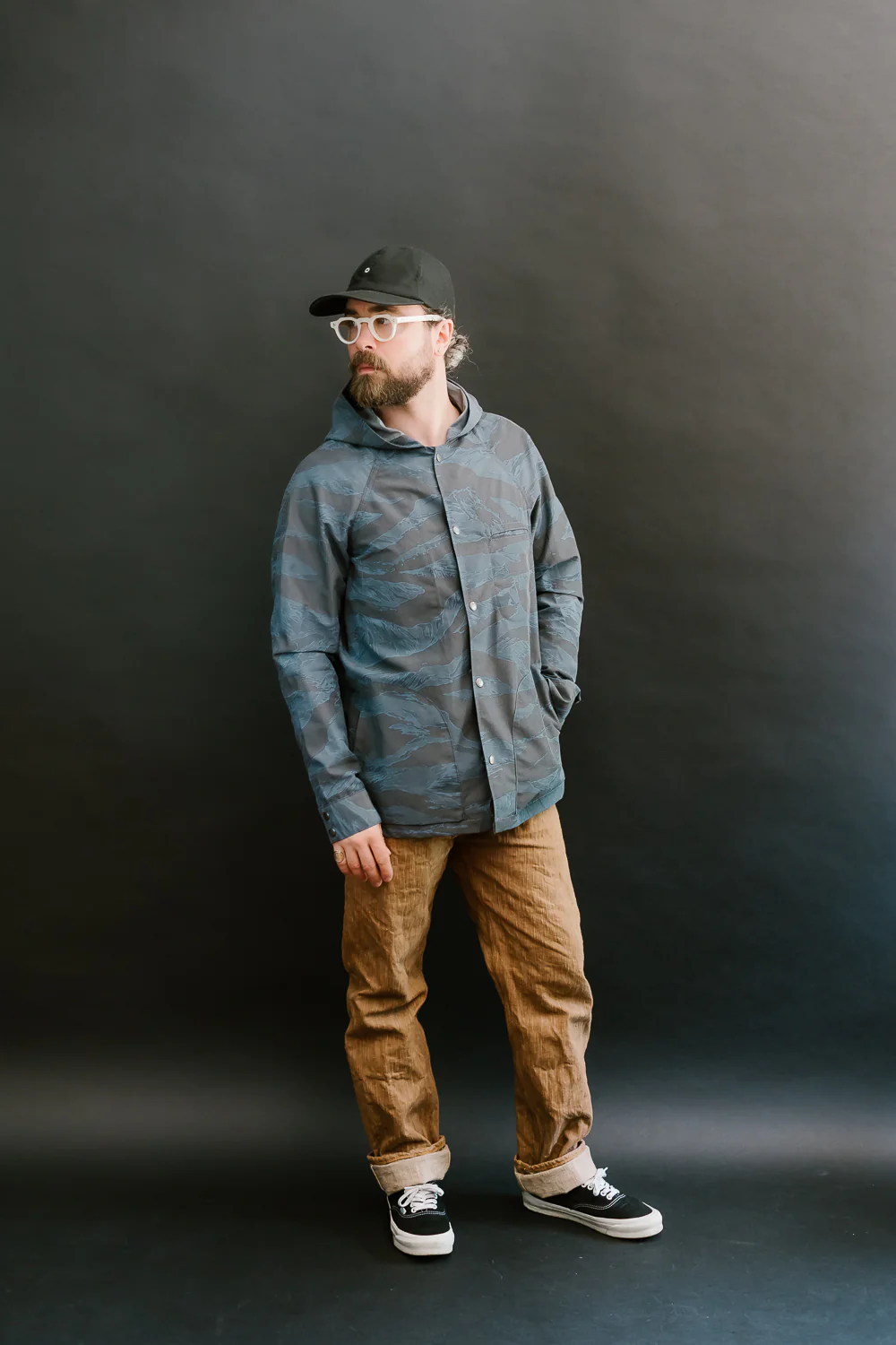 5oz Hooded Supply Jacket - Blue Tiger Camo - Image 7