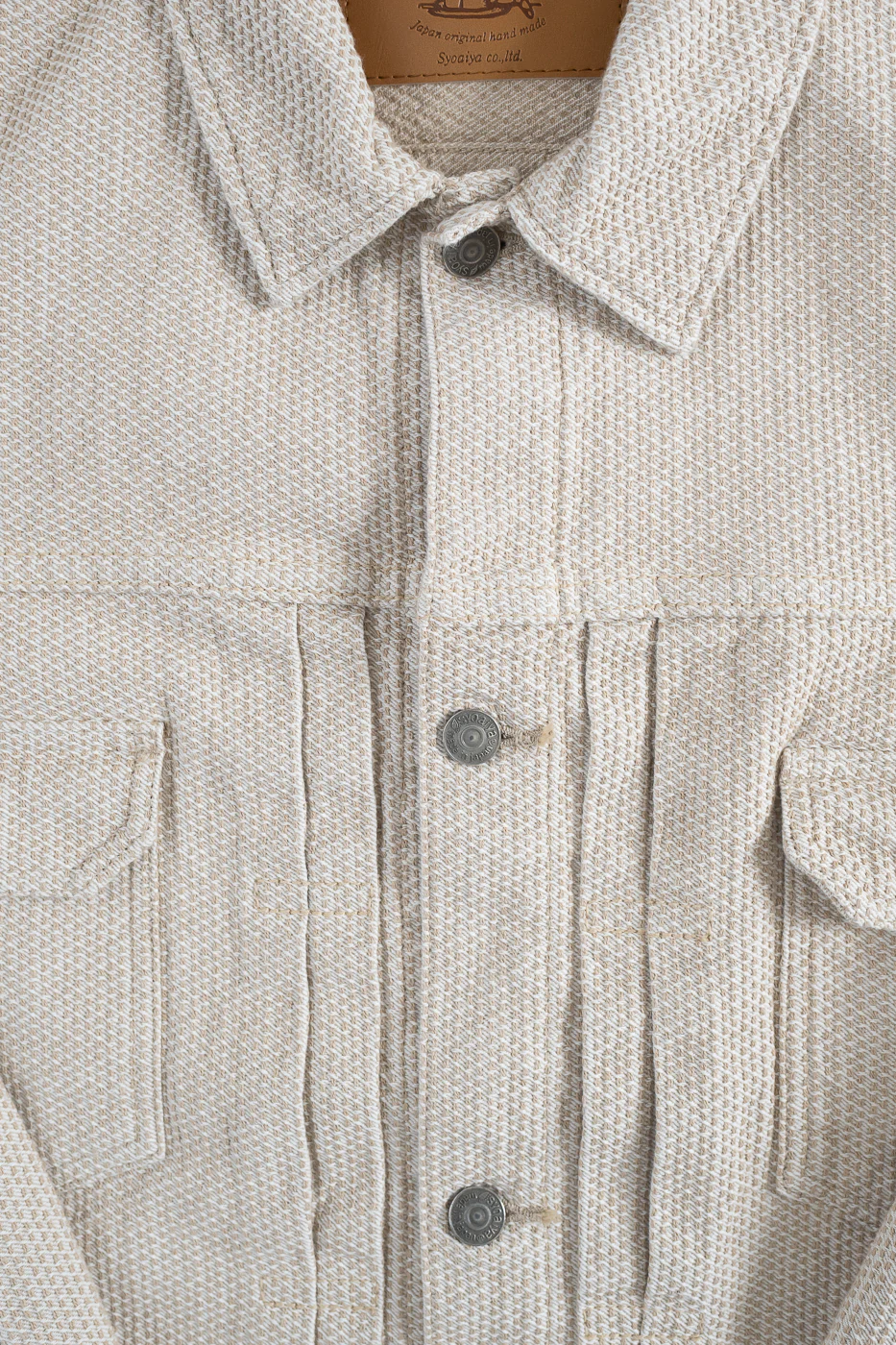 6220-IV - Sashiko Type II Jacket - Ivory x Beige - Image 3