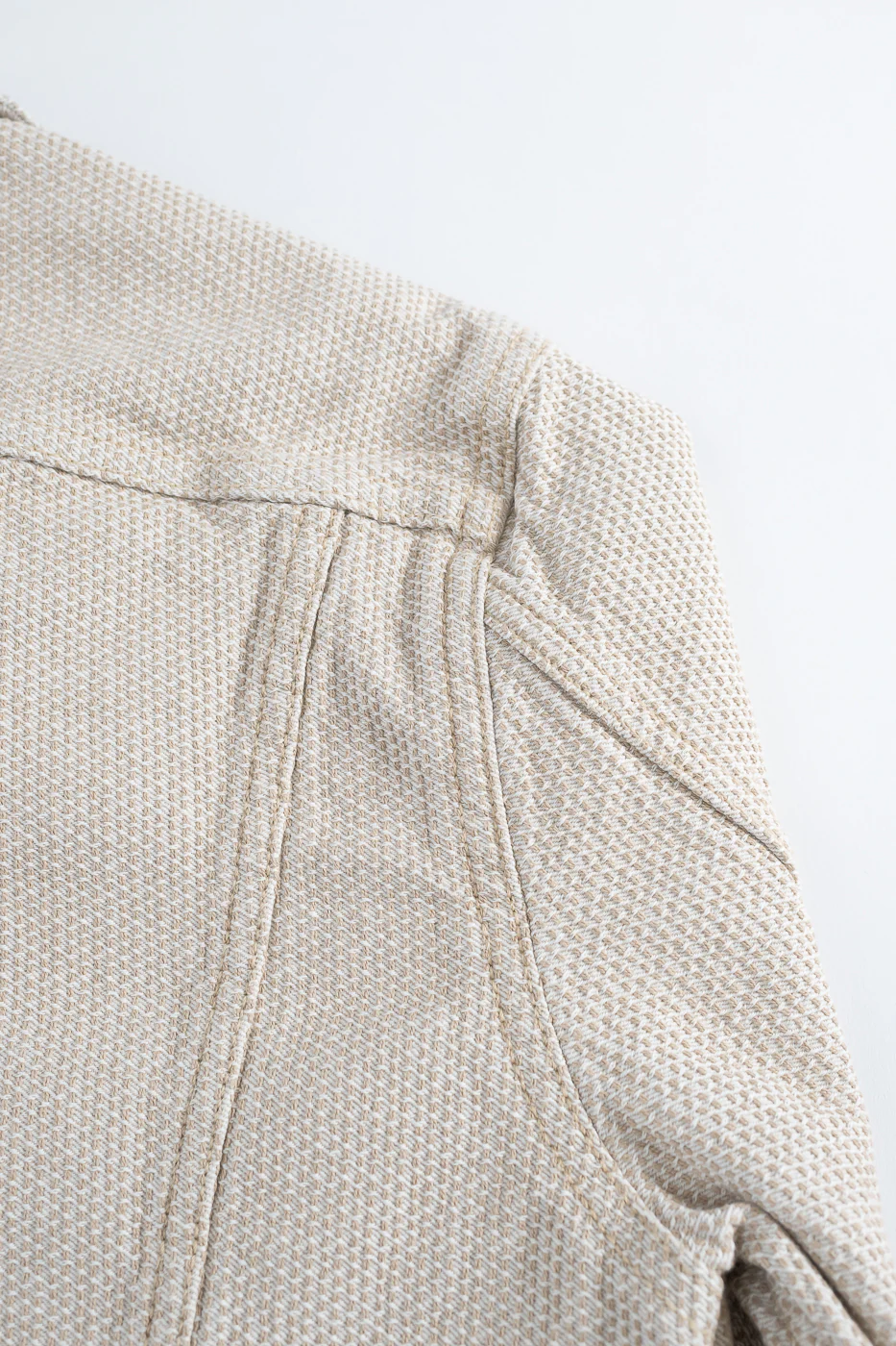 6220-IV - Sashiko Type II Jacket - Ivory x Beige - Image 6
