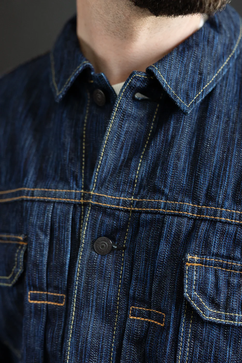 6225-D - 14.5oz "Dark Waterfall" Selvedge Type II Jacket - Indigo - Image 18